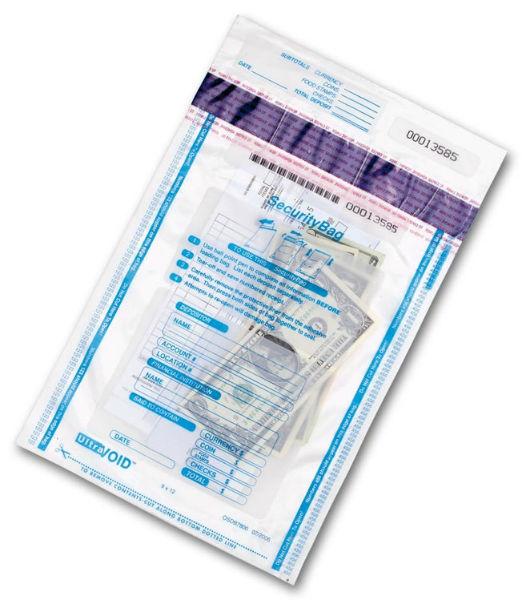 Tamper-Evident Cash Deposit Bags - 9 x 12