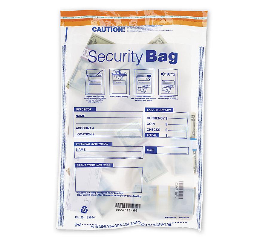 Single Pocket Deposit Bag Clear