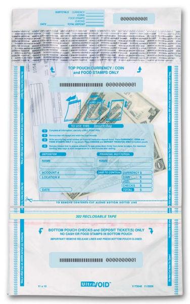 Checks & Cash Deposit Bags - 10 x 15 3/4