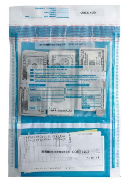 Checks & Cash Deposit Bags - 10" x 15 3/4"