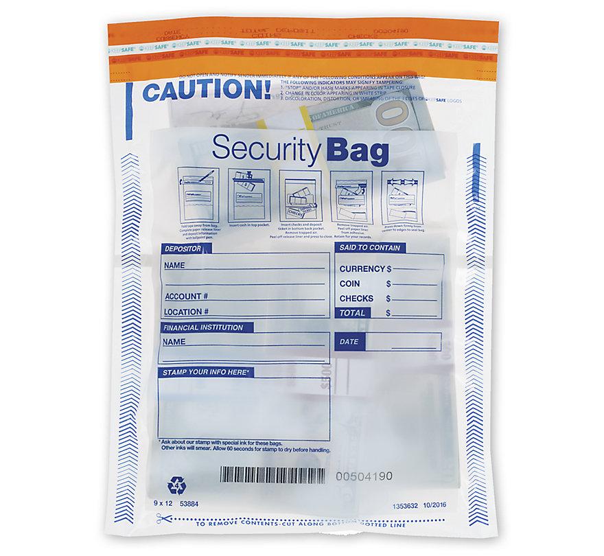 Dual Pocket Deposit Bag Clear