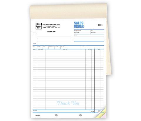 Extra Long Sales Order Forms Carbonless