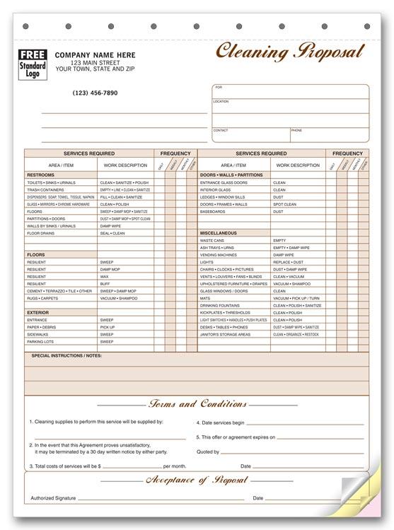 Cleaning Proposal Forms