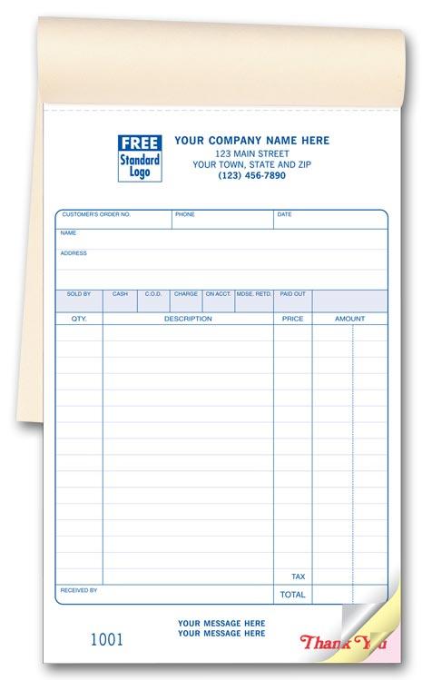 Carbonless Custom Sales Invoice Books