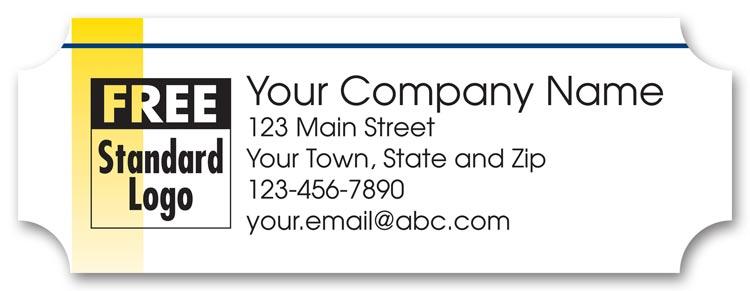 Rectangular White Gloss Labels
