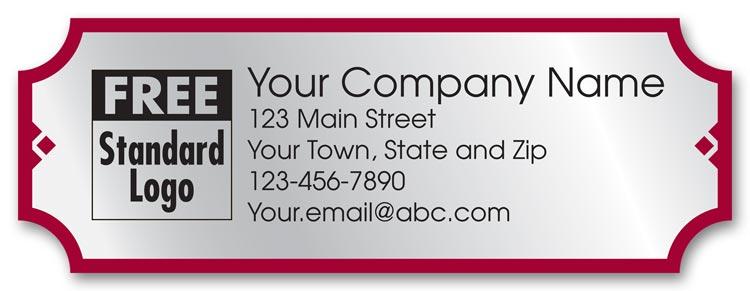 Rectangular Business Marketing Silve Labels