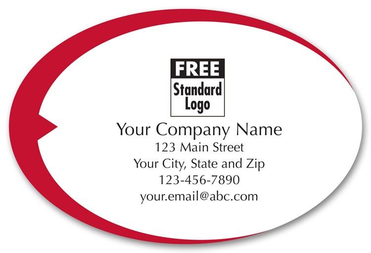 Imprinted Oval Label with Redi Swhish