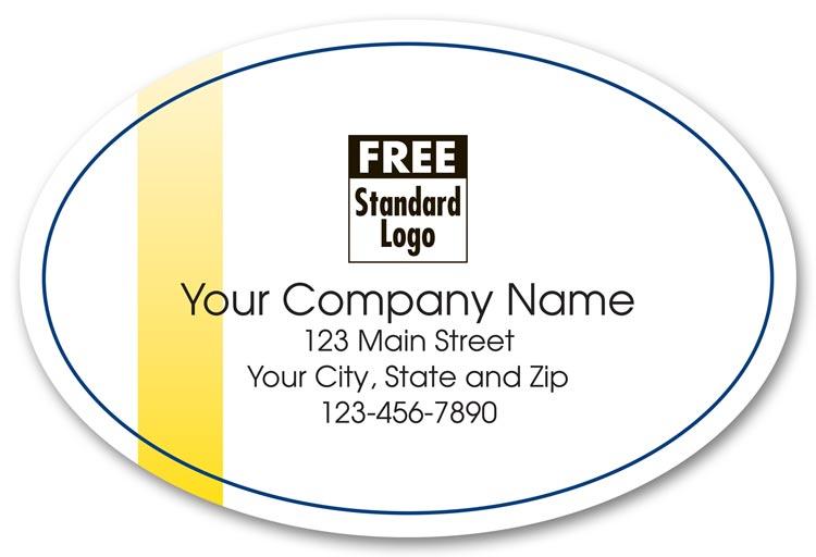 White Oval Marketing Label