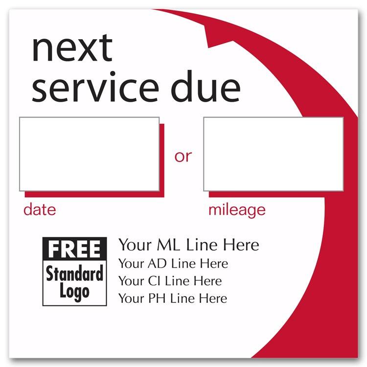 Branded Static Cling Call for Service Labels