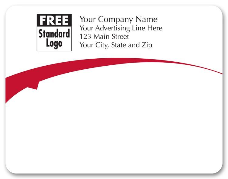 Flying Arch Red Mailing Label