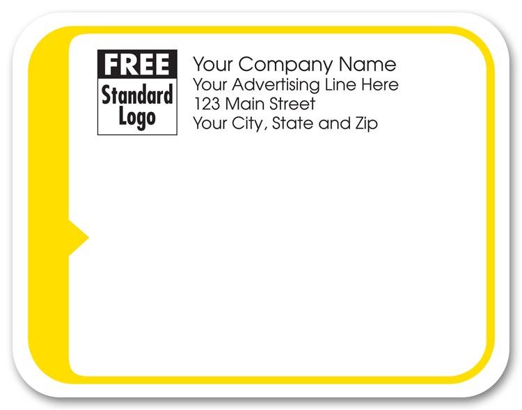 Rectangular Yellow Mailing Labels