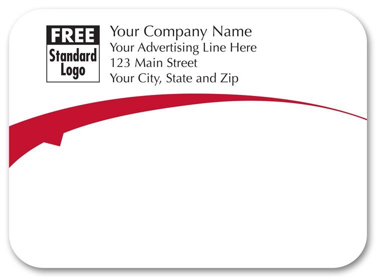 Red Advertising and Mailing Label