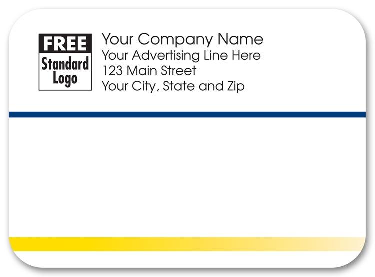 Navy & Yellow Business Mailing Label