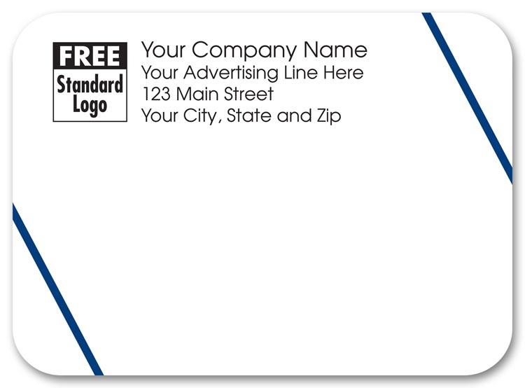 Angled Navy Mailing Labels