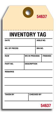Preformated Inventory Tags