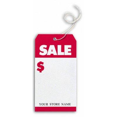 Large Red and White Sale Tags