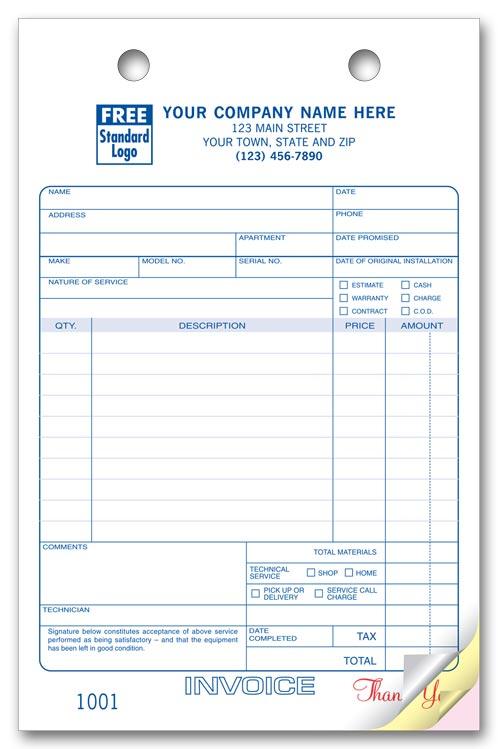 Service Order Register Forms - Large Classic