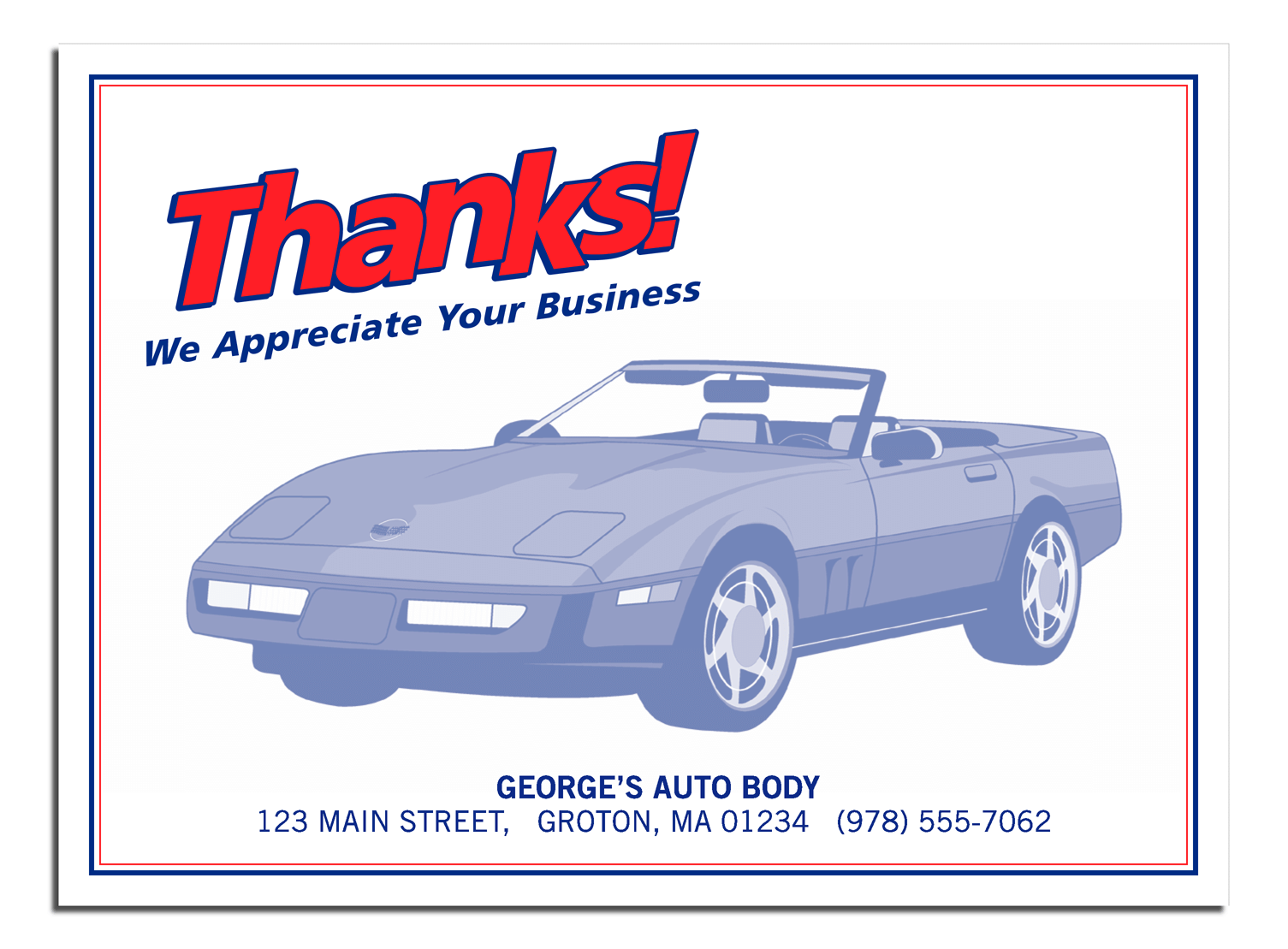 Professional Auto Floor Mat - "Thanks!"