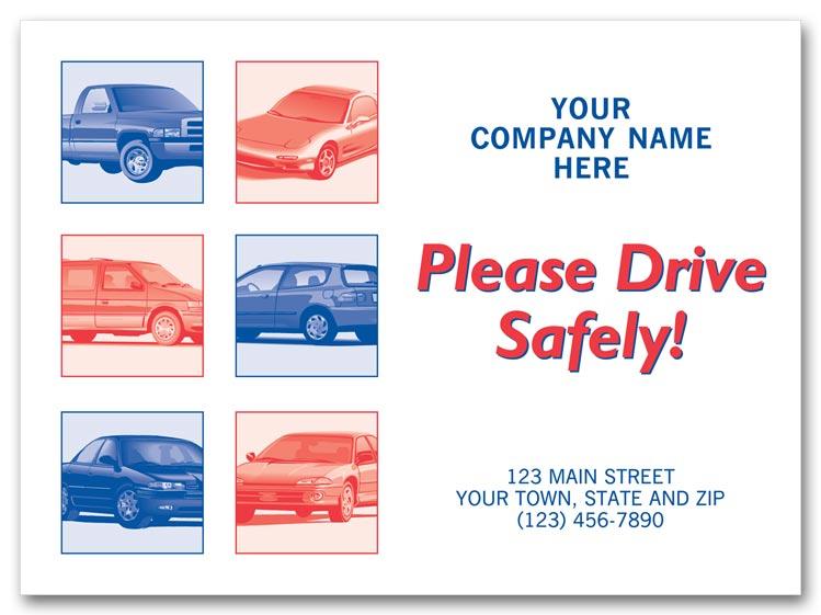 Custom Auto Floor Mat, "Please Drive Safely!"