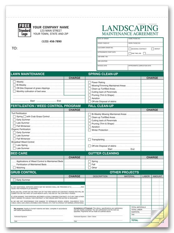 Landscaping Agreement Forms