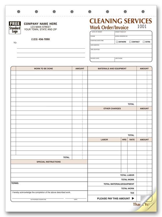 Cleaning Service Invoice Forms