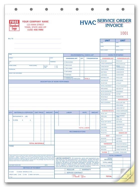 HVAC Detailed Checklist Service Forms
