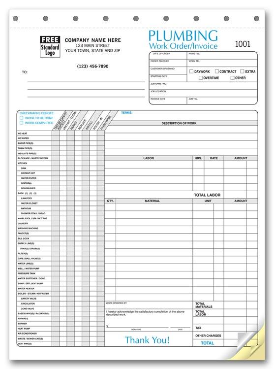 Plumbing Invoice Forms
