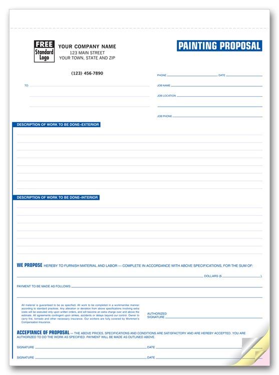 Professional Painting Proposal Forms