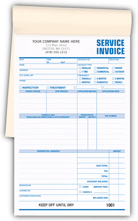 Professional Invoices - Pest Control Invoices