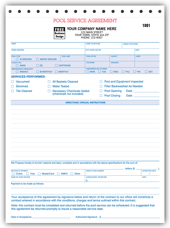Pool Service Agreements