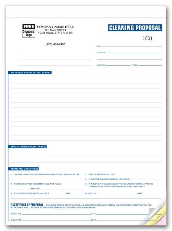 General Cleaning Proposal Forms