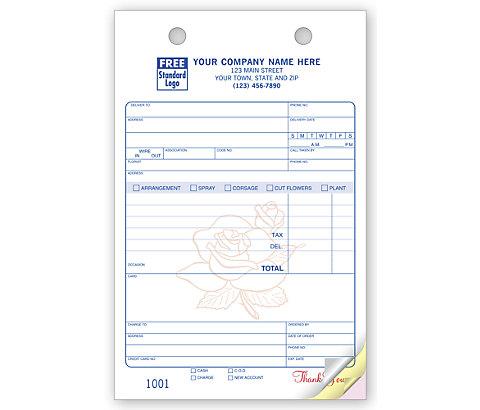 Flower Register Order Forms