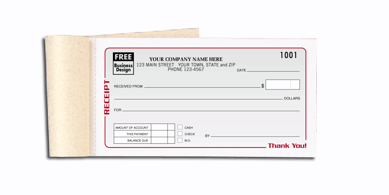 Personalized Receipt Books