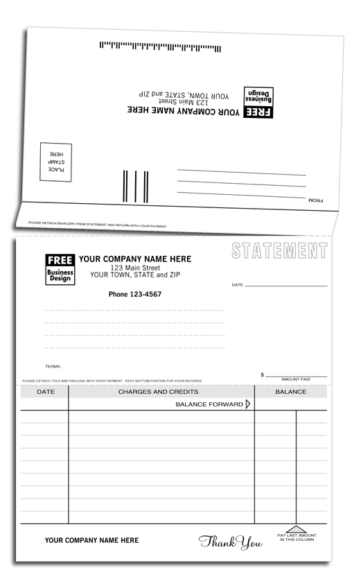 Statement with Return Payment Envelopes