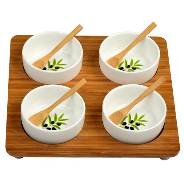 Four Bowl Square Serving Platter