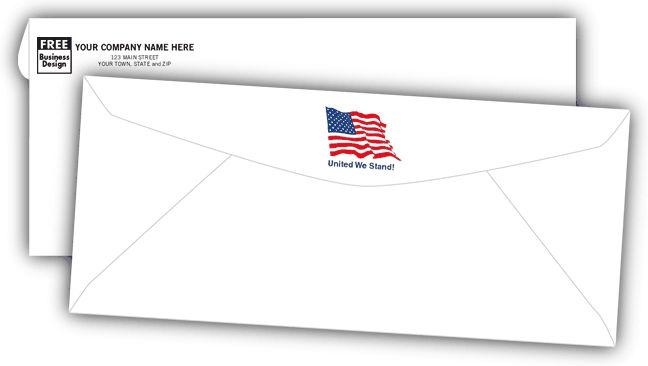 No 10 Envelope with Flag Design