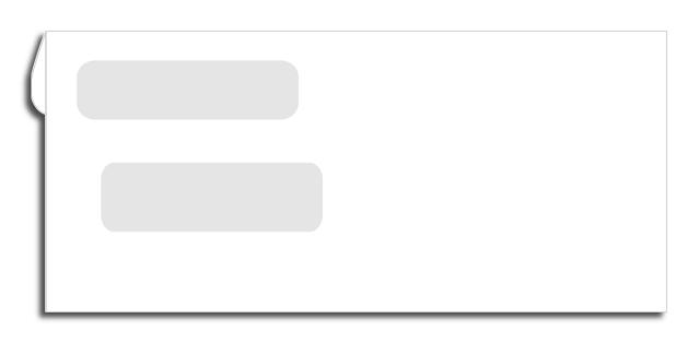 Double Window Envelopes for Checks