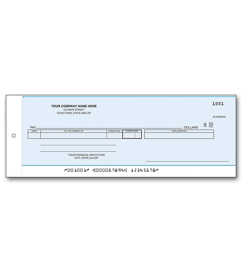 Cash Disb Center Check