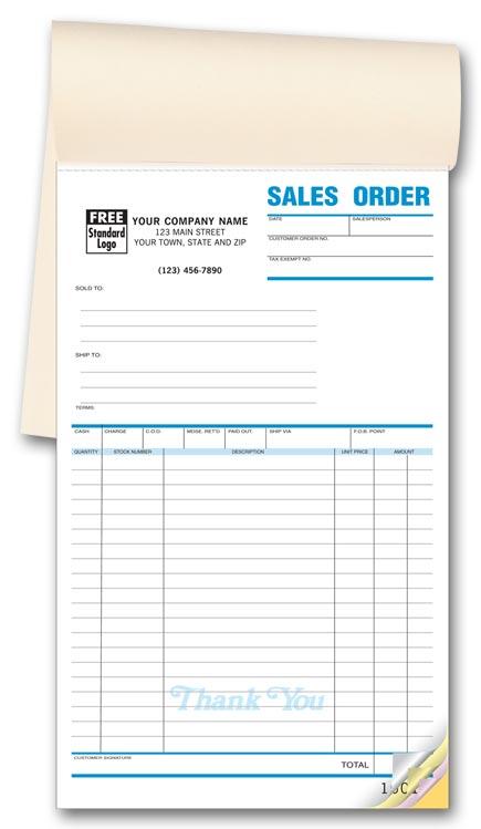 Carbonless Sales Order Form Books