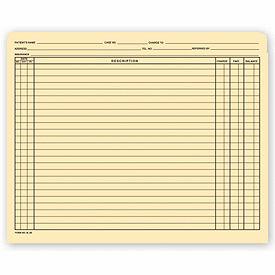 Top Tab File Pockets, Manila, 11 pt, Pre Printed 1 Column