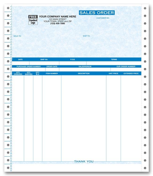 Continuous Sales Order Form - Parchment