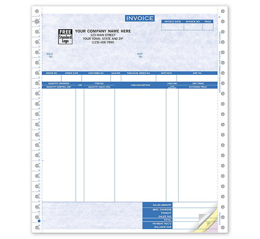 Continuous Invoice Parchment
