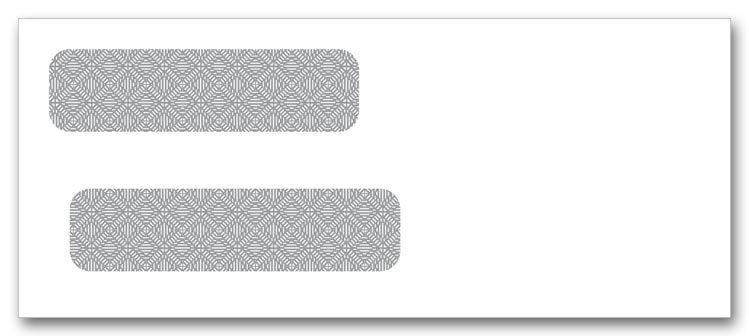 Check Envelopes, Double Window, Lined Tinted