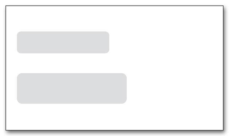 6 3/16 x 3 3/4 Double Window Envelope
