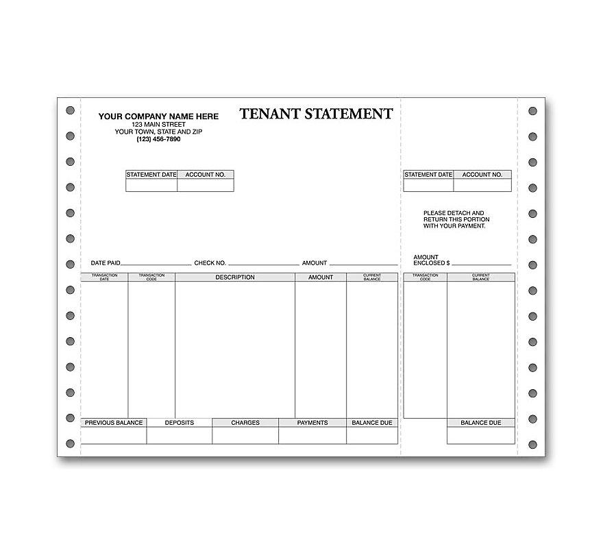 Continuous Tenant Statement