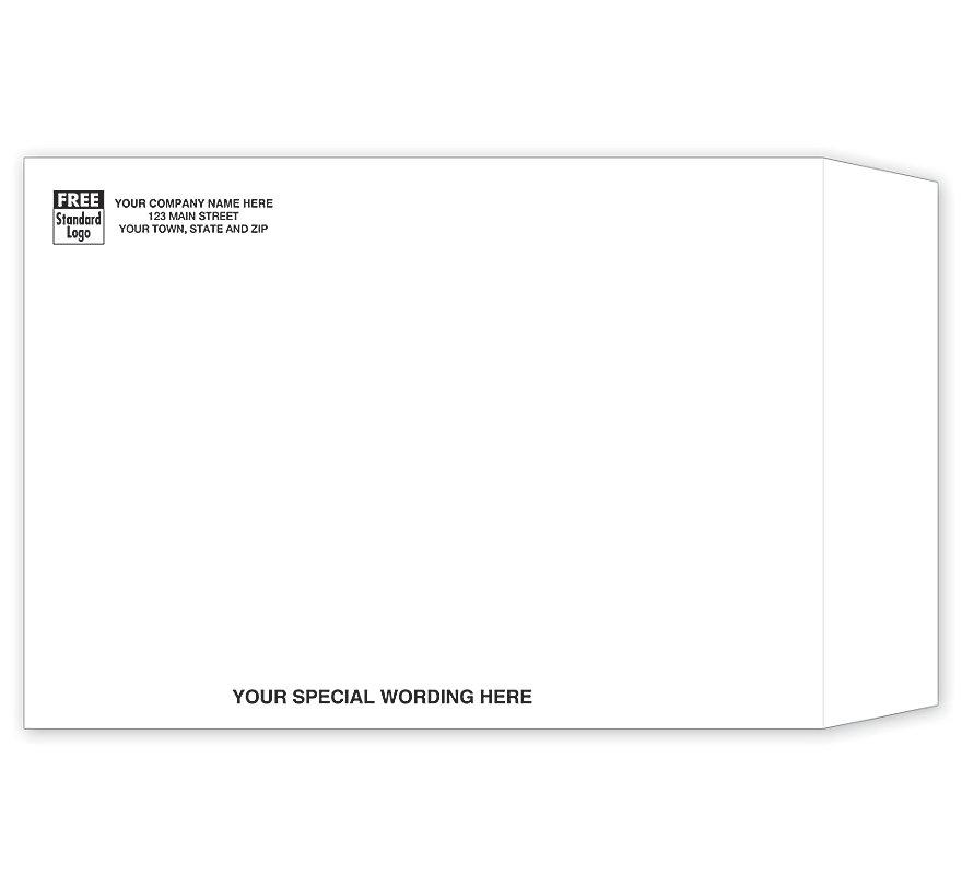 WHITE BOOKLET ENVELOPE