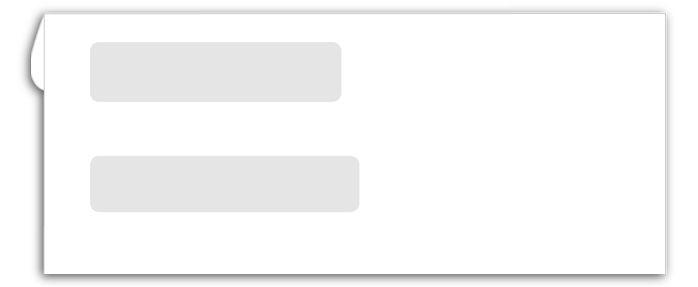 Double window envelopes for checks
