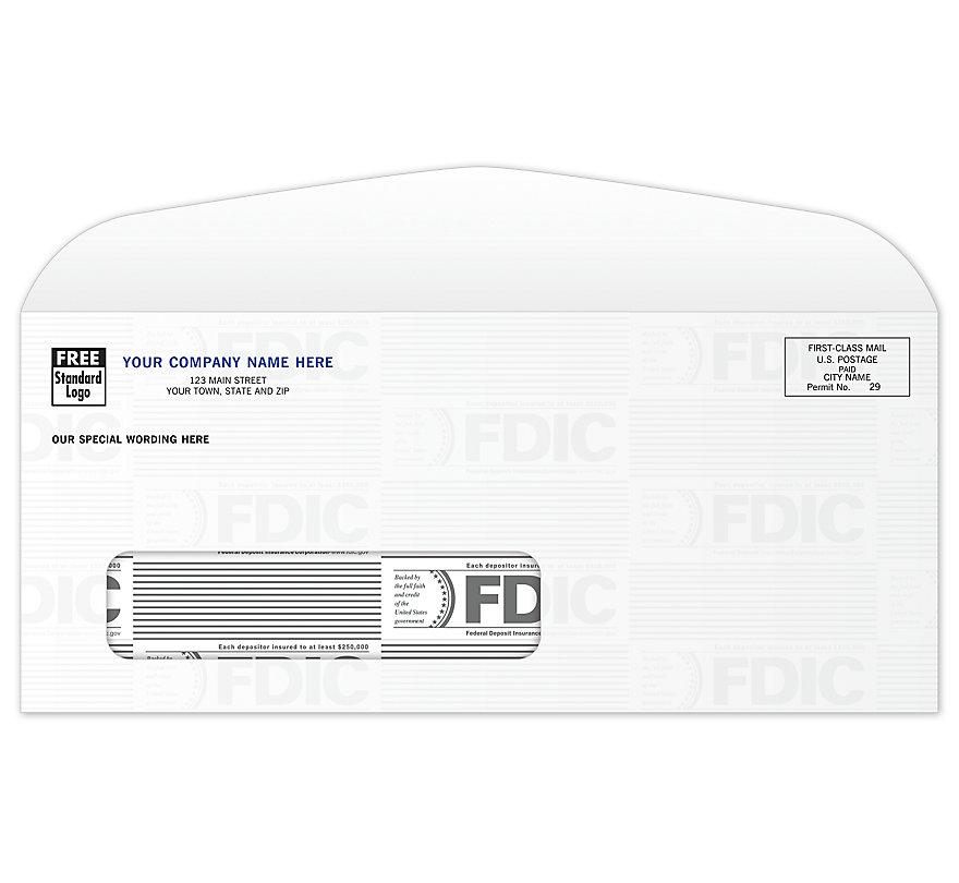 24# White FDIC Tint #10 Window Envelope