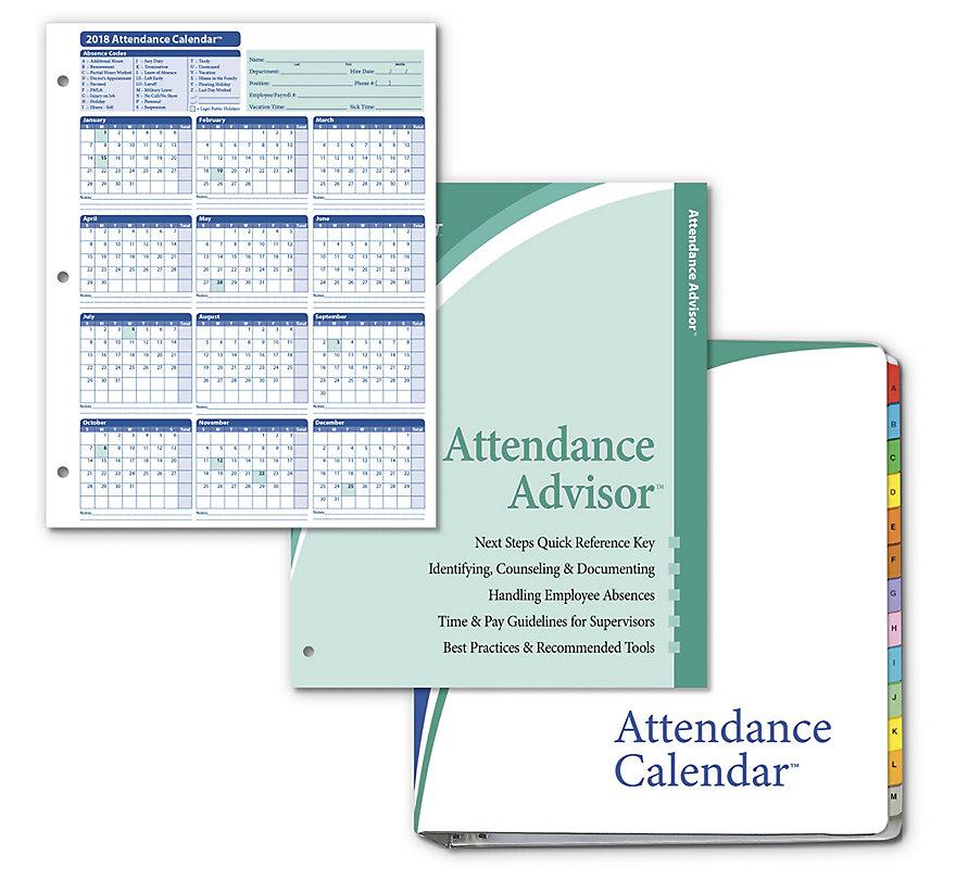 2018 Attendance Calendar Kit