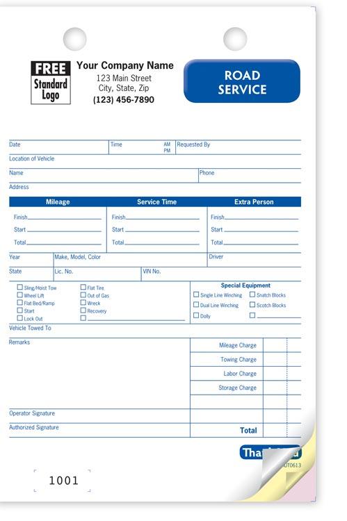 Road Service Form